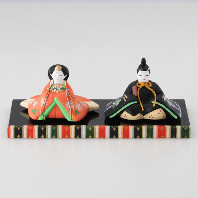 洛彩雛 座 雛壇 お雛さん|京都 和モダン 陶器雛人形