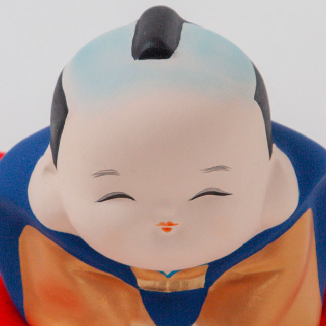 ほほえみ土鈴 福助 座布団付