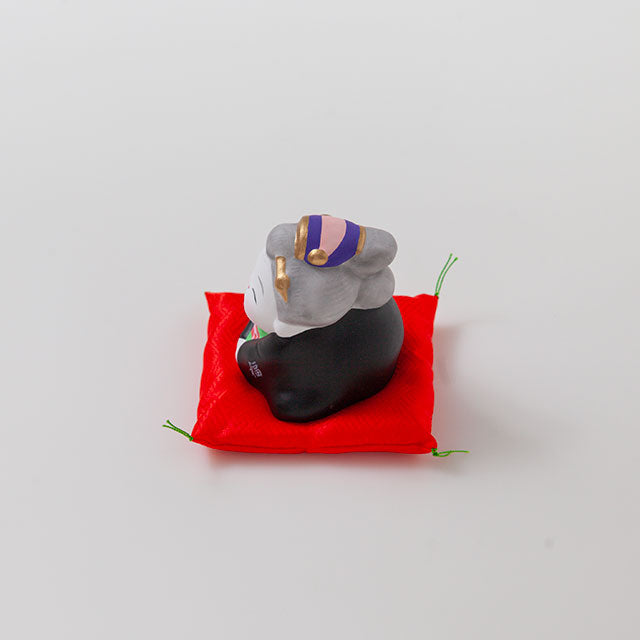 ほほえみ土鈴 お福 座布団付