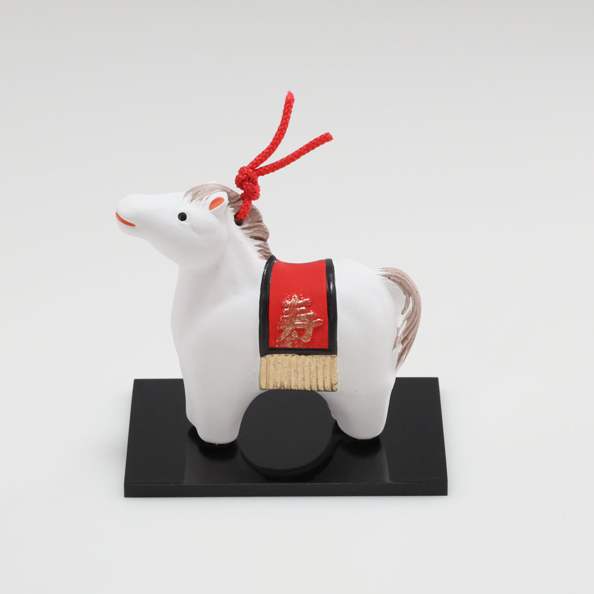 (土鈴)うん 午 |京都 和モダン 干支置物 白 金 寿