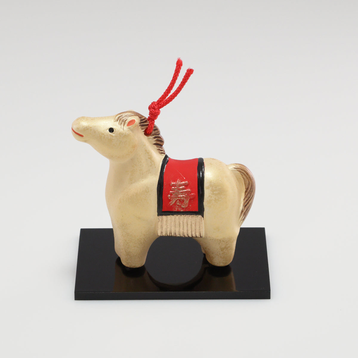 (土鈴)うん 午 |京都 和モダン 干支置物 白 金 寿