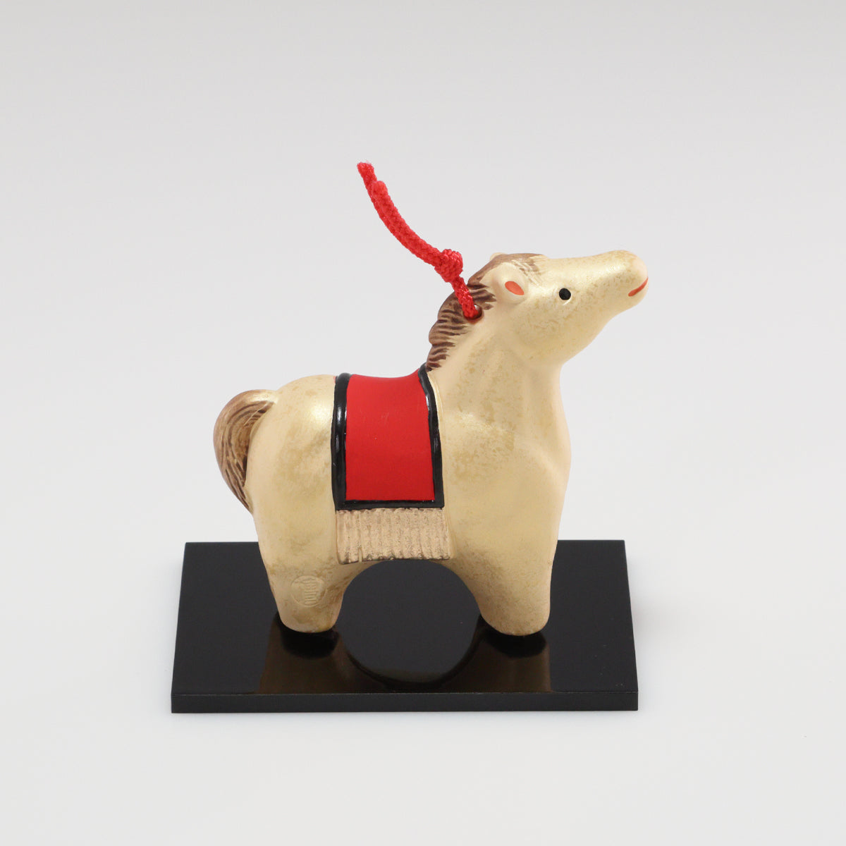 (土鈴)うん 午 |京都 和モダン 干支置物 白 金 寿