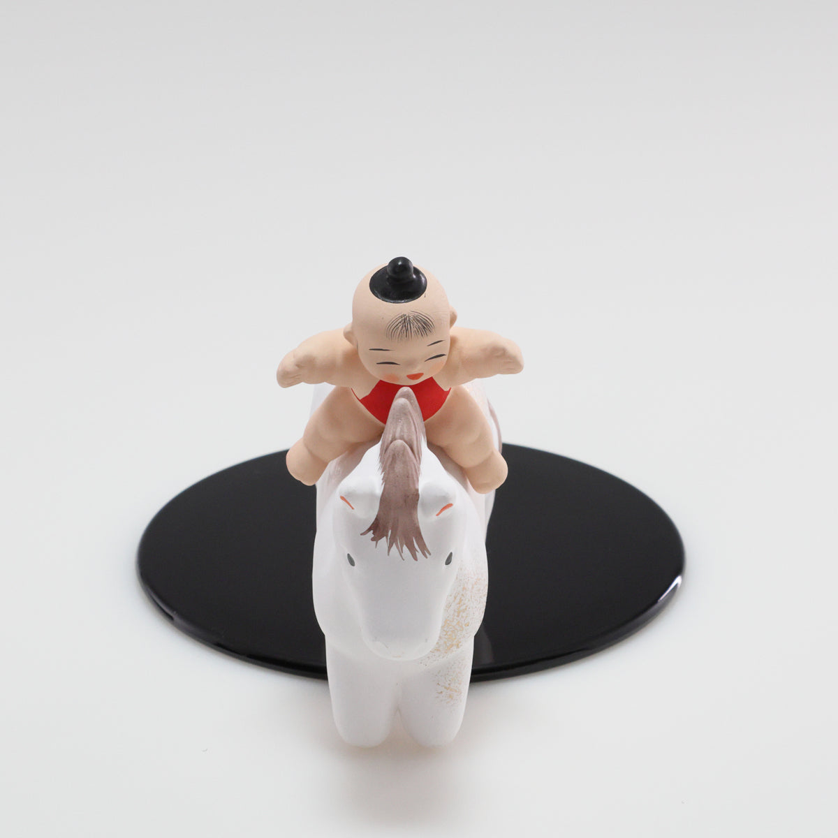 (土鈴) 飛躍わらべ 午 丸台|京都 和モダン 干支置物