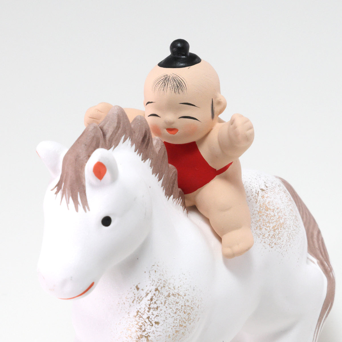 (土鈴) 飛躍わらべ 午 丸台|京都 和モダン 干支置物