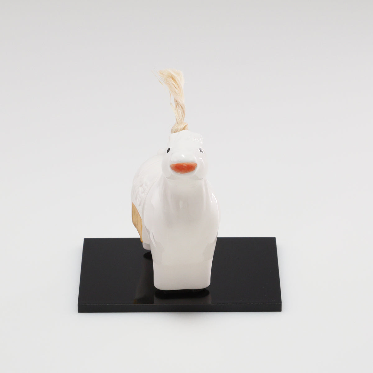 (京焼土鈴)あ 午 | 京都 和モダン 干支置物 白