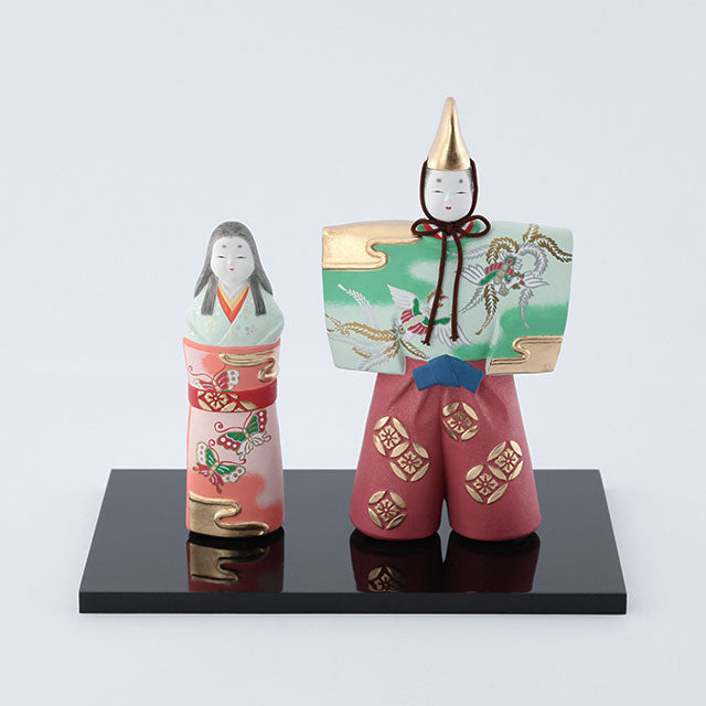 南画　碇南嶺 南嶺　雛　立雛　縁起物　雛人形　掛軸 立雛 鳳凰 博嶺作｜京都の雛人形・手描き彩色 和モダン – 土田人形