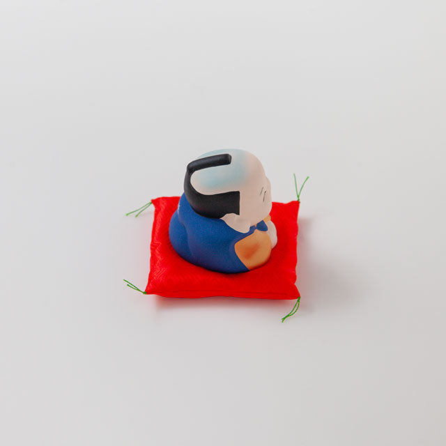 ほほえみ土鈴 福助　座布団付