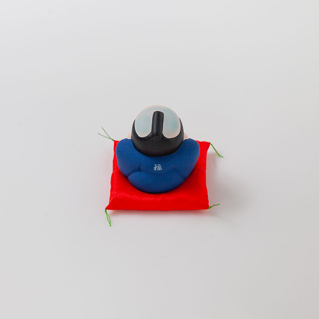 ほほえみ土鈴 福助　座布団付