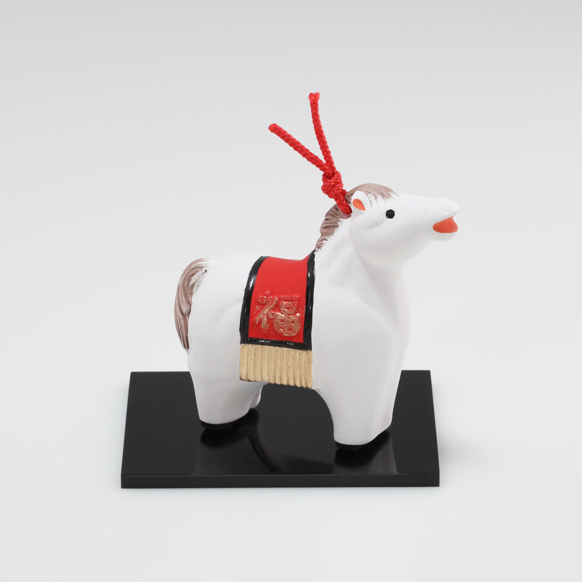 （土鈴）あ 午 ｜京都 和モダン 干支置物 白 金 福