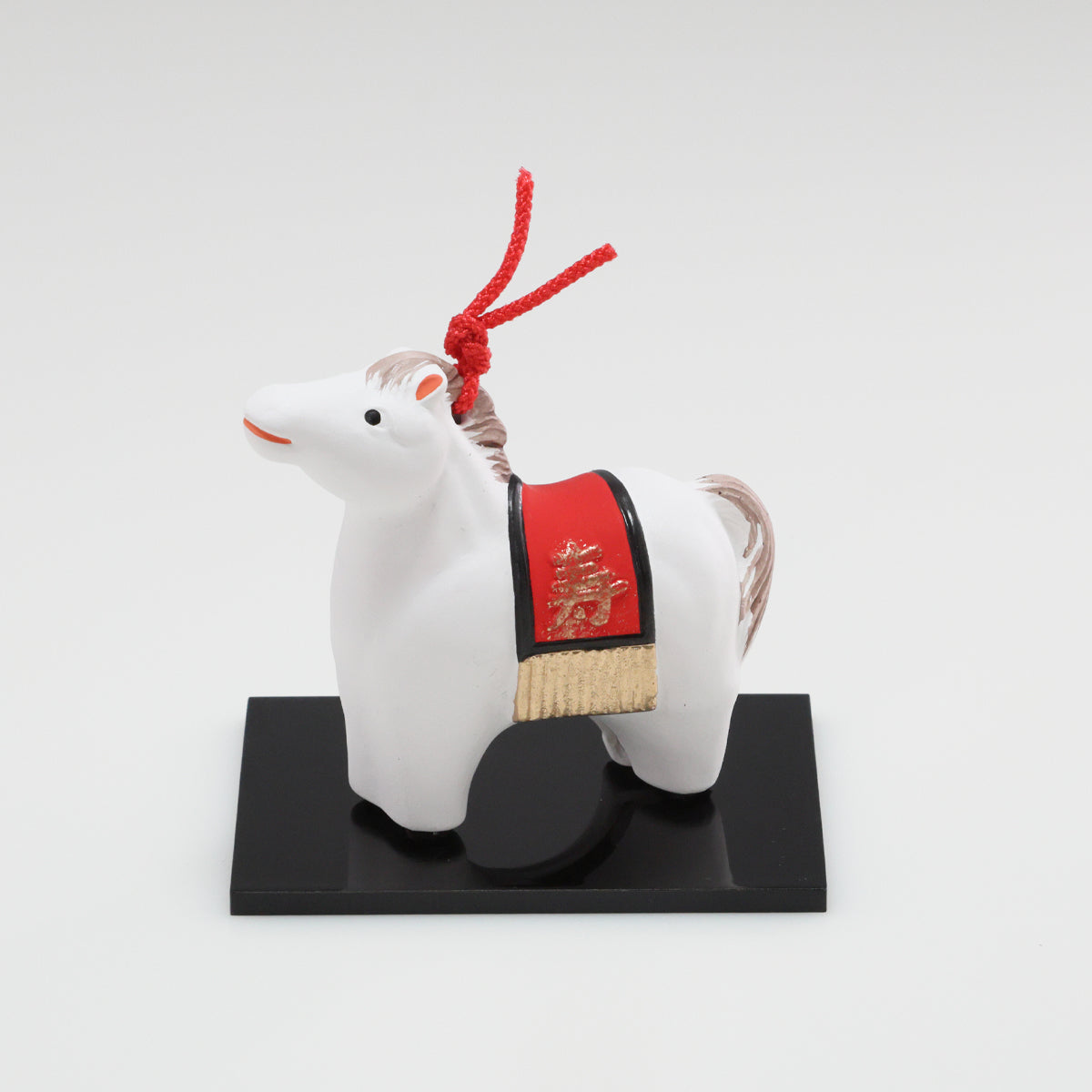 （土鈴）うん 午 ｜京都 和モダン 干支置物 白 金 寿