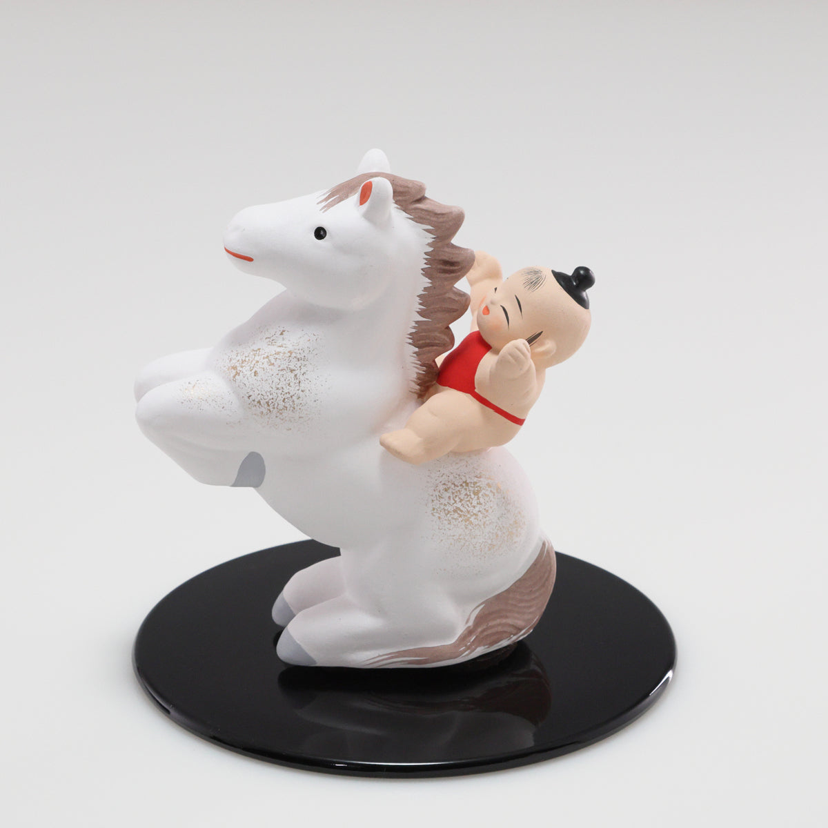 （土鈴） 飛躍わらべ 午 丸台｜京都 和モダン 干支置物