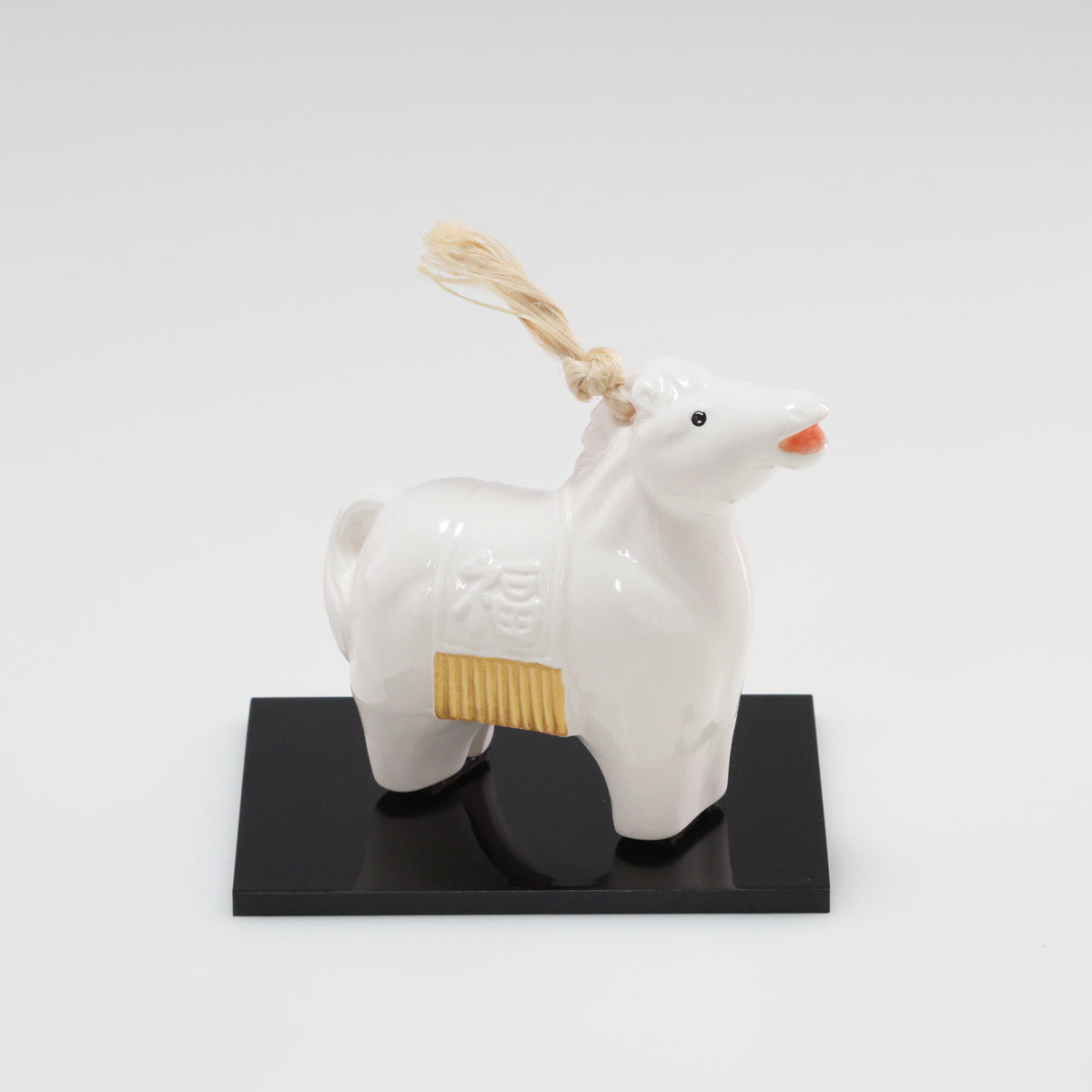 （京焼土鈴）あ 午 | 京都 和モダン 干支置物 白