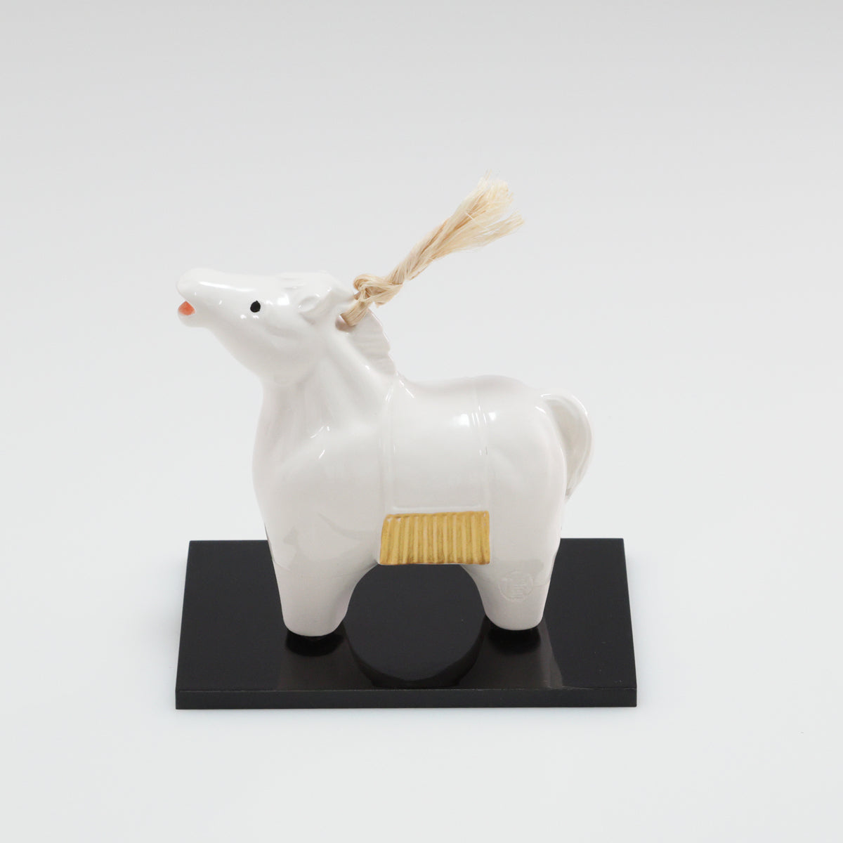 （京焼土鈴）あ 午 | 京都 和モダン 干支置物 白