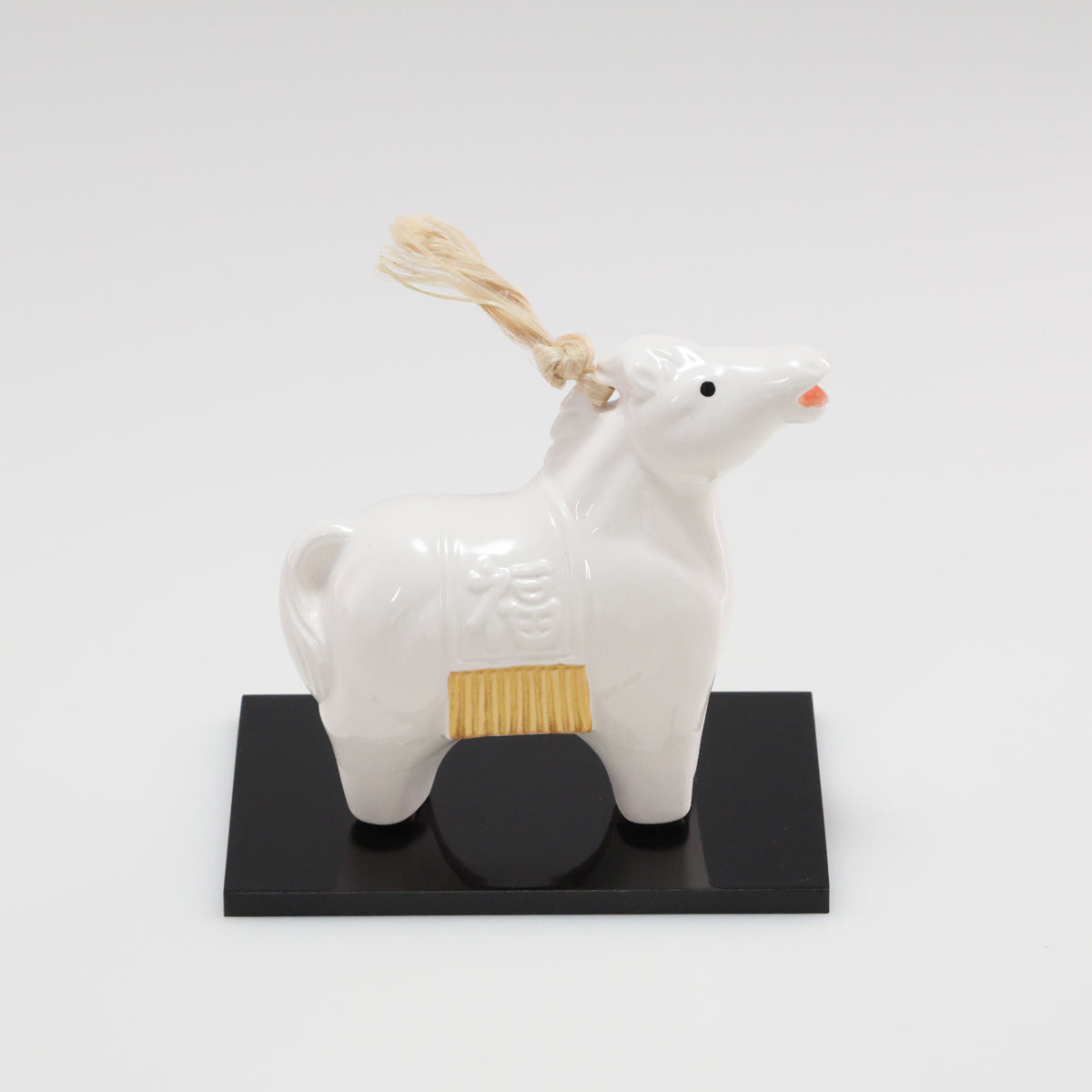 （京焼土鈴）あ 午 | 京都 和モダン 干支置物 白