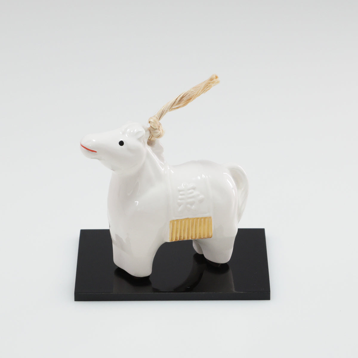 （京焼土鈴）うん 午 | 京都 和モダン 干支置物 白 寿