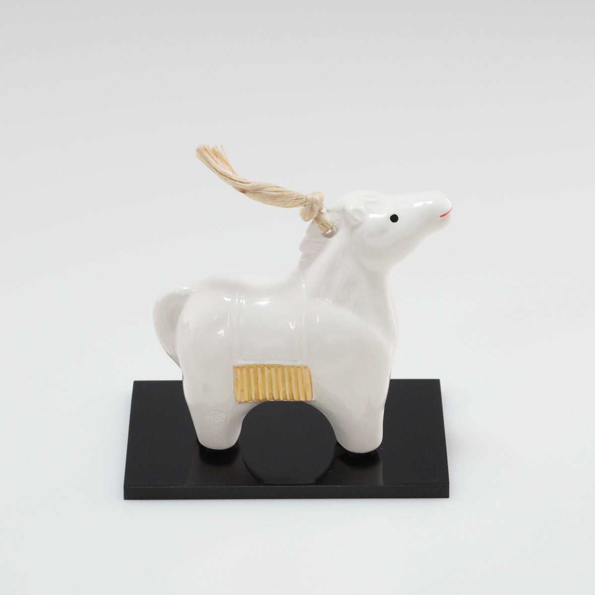 （京焼土鈴）うん 午 | 京都 和モダン 干支置物 白 寿