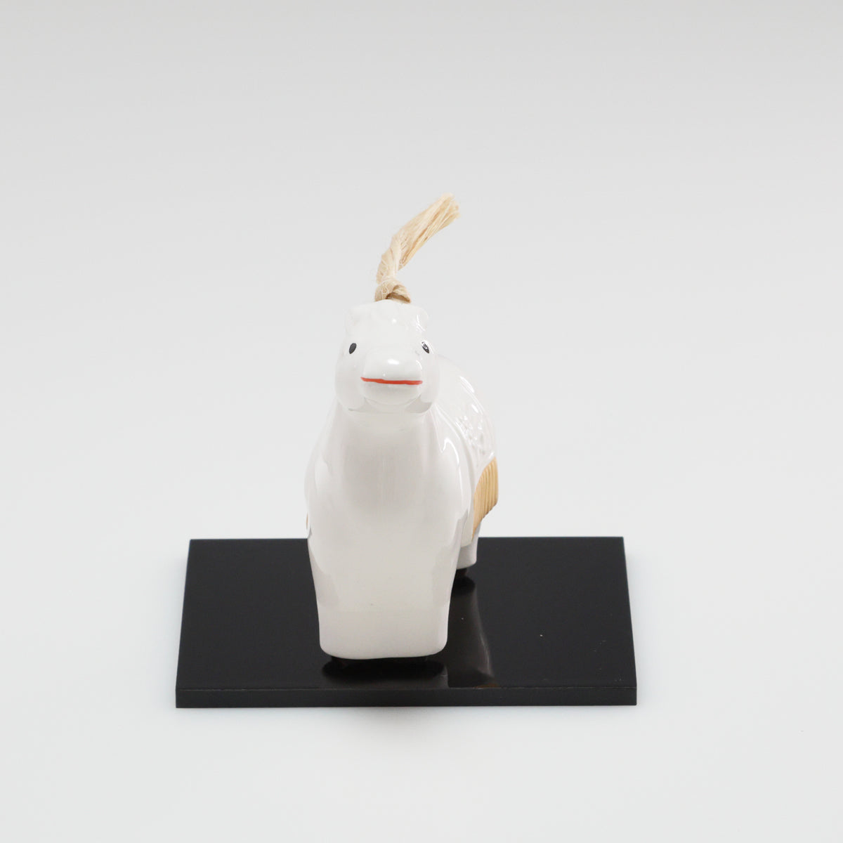 （京焼土鈴）うん 午 | 京都 和モダン 干支置物 白 寿