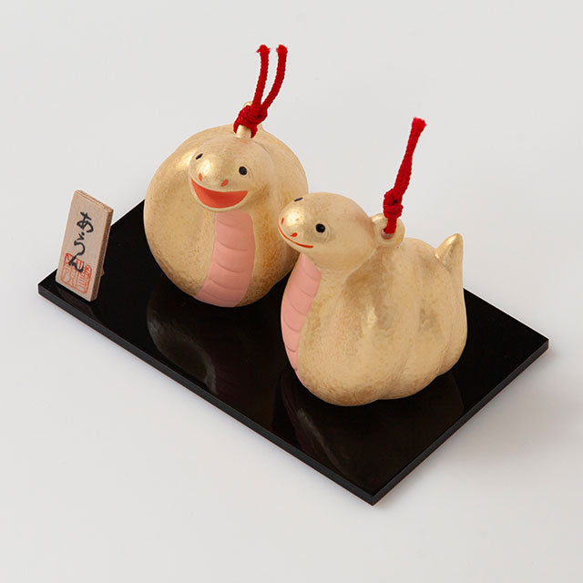 京陶人形 土鈴 あ・うん 巳 干支